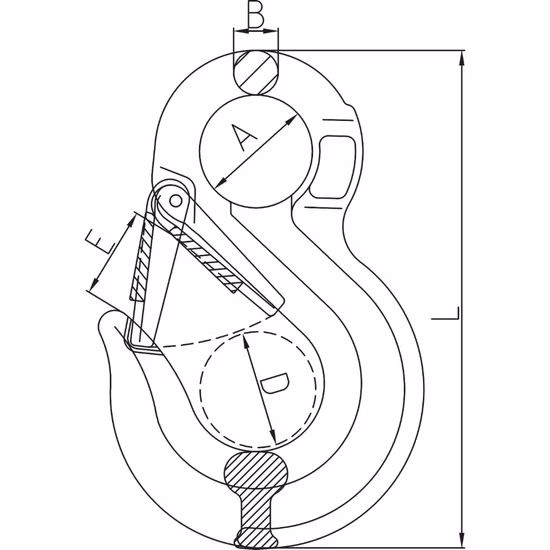 G80-Ösenhaken mit Riegel