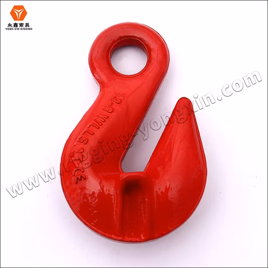 Gabelkopf-Schlingenhaken aus legiertem Stahl, US-Typ G80, mit Flügeln, krabler Haken, Gabelkopf-Greifhaken aus Kohlenstoffstahl zum Heben